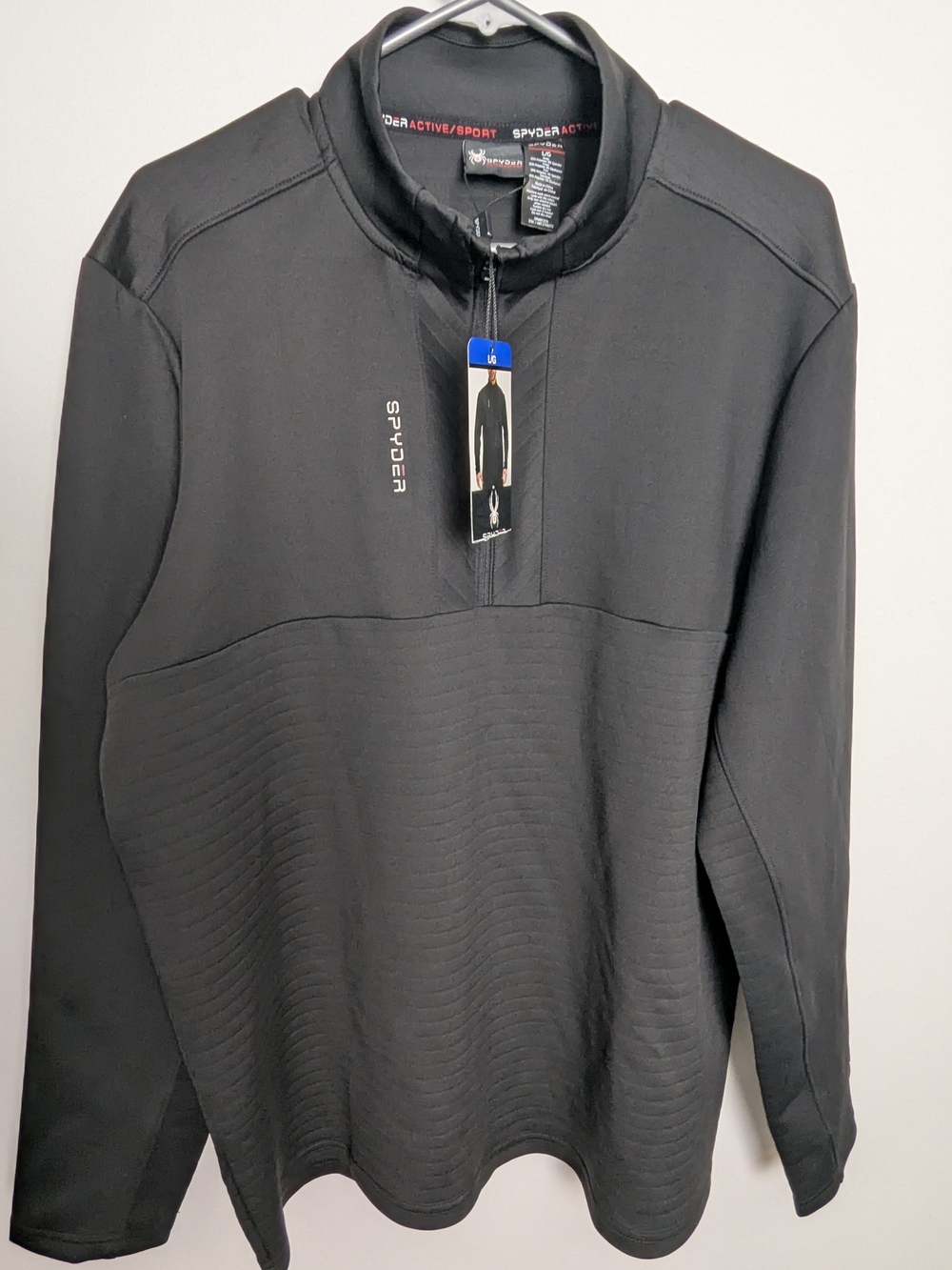 Spyder Men's Black Half-Zip Performance Pullover